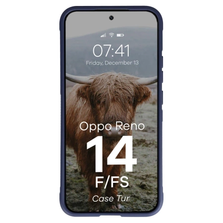 Pancerne etui Bizon Case Tur do Oppo Reno 14 F / 14 FS, granatowe
