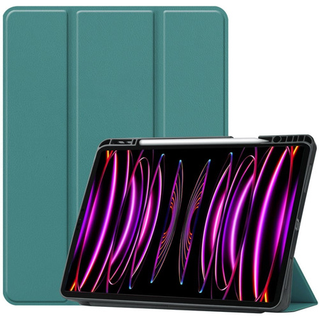 Etui Bizon Case Tab Lizard do iPad Pro 12.9 2022/2021/2020/2018, ciemnozielone