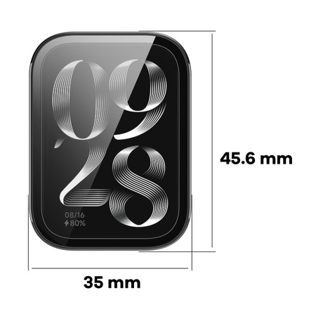 Etui ze szkłem do zegarka Bizon Case+Glass Watch do Xiaomi Mi Smart Band 9 Pro, czarne
