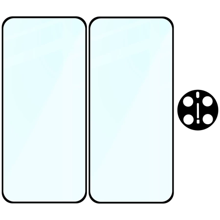 2x Szkło + szybka na aparat Bizon Edge 3D Pack do Honor Magic7 Pro