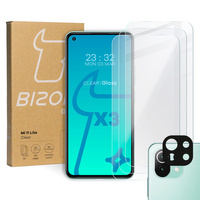 3x Szkło hartowane + szybka na aparat Bizon Glass Clear Pack do Xiaomi Mi 11 Lite / 5G / 5G NE