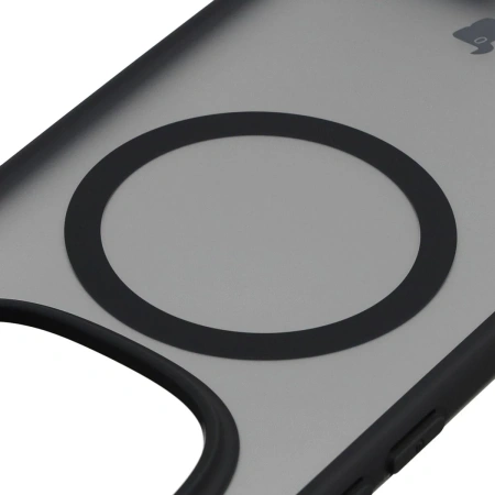 Etui z pierścieniem magnetycznym Bizon Case MatteO do Xiaomi Redmi Note 15 4G / 5G / POCO M8 5G, przydymione-czarne