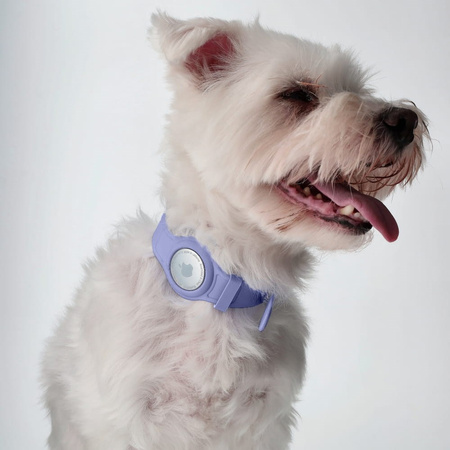Etui Bizon Case Locator Pets do Apple AirTag, lawendowe