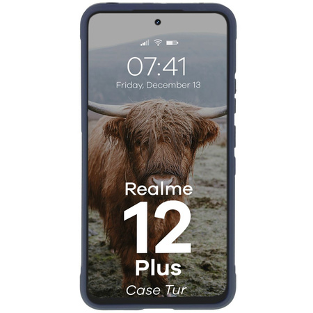 Pancerne etui Bizon Case Tur do Realme 12+, granatowe
