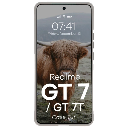 Pancerne etui Bizon Case Tur do Realme GT 7 / 7T, jasnoszare