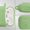 Silikonowe etui z karabińczykiem Bizon Case Headphone Silicone do AirPods 4, jasnozielone