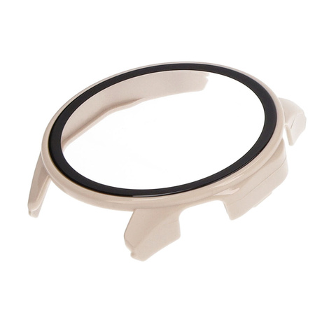 Etui Bizon Case+Glass Watch do Huawei Watch GT 4 46 mm, beżowe