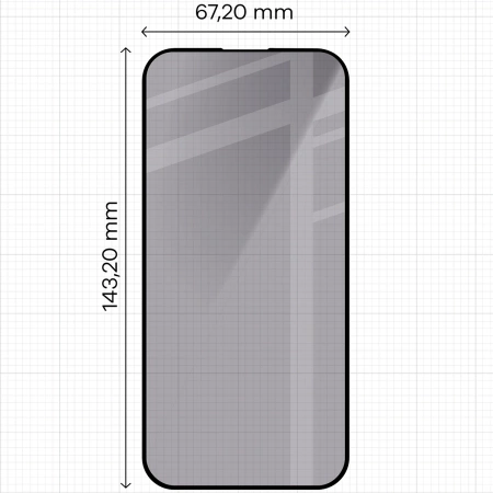 Prywatyzujące szkło hartowane Bizon Glass Edge Shadow Duo do iPhone 15 Pro, przyciemniane z czarną ramką, 2 sztuki