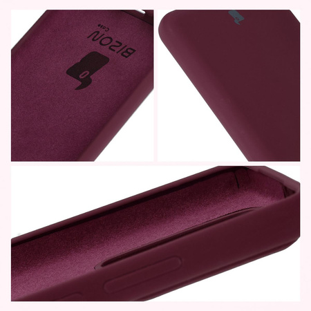 Silikonowe etui Bizon Soft Case do Xiaomi 14T Pro, ciemnofioletowe