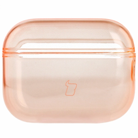 Elastyczne etui z karabińczykiem Bizon Case Headphone Clear do AirPods Pro 3, pomarańczowe