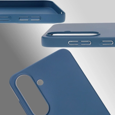 Etui Bizon Case Łupka do Galaxy S25, niebieskie