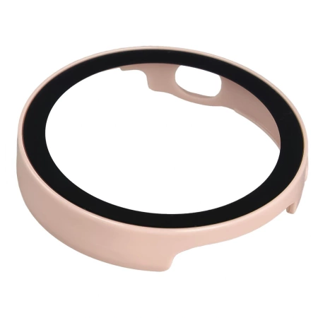 Etui ze szkłem do zegarka Bizon Case Watch Adamo do Huawei Watch GT6 41 mm, różowe