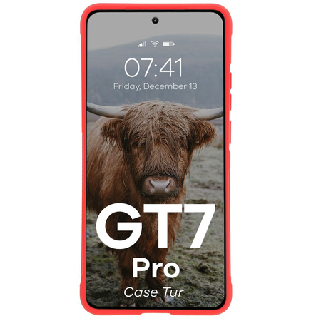 Pancerne etui Bizon Case Tur do Realme GT 7 Pro, czerwone