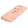 Etui Bizon Case Silicone Ring Sq do Xiaomi 13 Pro, jasnoróżowe