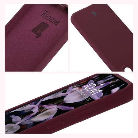 Silikonowe etui Bizon Soft Case do Galaxy A56 5G, ciemnofioletowe