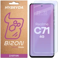 Elastyczne szkło hybrydowe Bizon Glass Mule Duo do Realme C71 4G, 2 sztuki