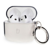 Elastyczne etui z karabińczykiem Bizon Case Headphone Clear do AirPods 4 przeźroczysto-czarne