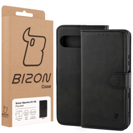 Etui z klapką Bizon Case Pocket do Sony Xperia 10 VII, czarne