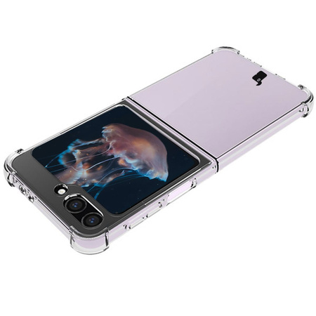 Elastyczne etui Bizon Case Salpa do Galaxy Z Flip6, przezroczyste