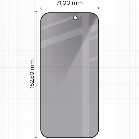 Prywatyzujące szkło hartowane Bizon Glass Edge Shadow do iPhone Air, przyciemniane z czarną ramką