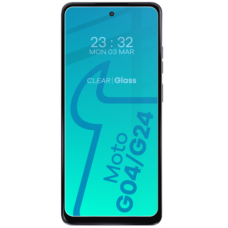 3x Szkło + szybka na aparat Bizon Clear 2 Pack do Motorola Moto G04/G24