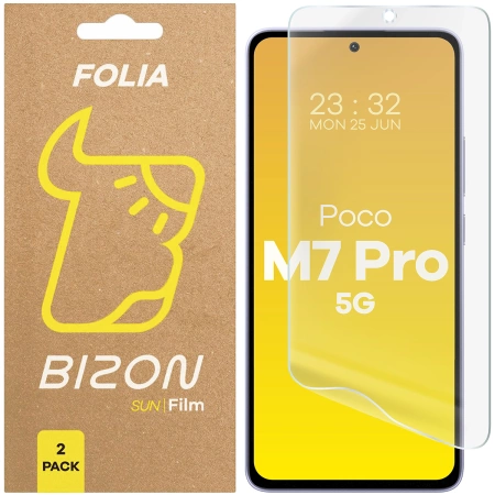 Folia matowa Bizon Glass Film Sun Duo do Xiaomi Poco M7 Pro 5G, 2 sztuki