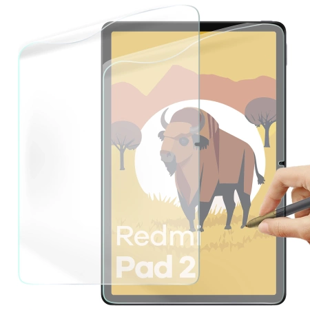 Folia imitująca papier Bizon Film Tab Papirus do Galaxy Tab S9 FE/S9, 2 sztuki