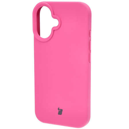 Silikonowe etui Bizon Soft Case do iPhone 16, fuksja