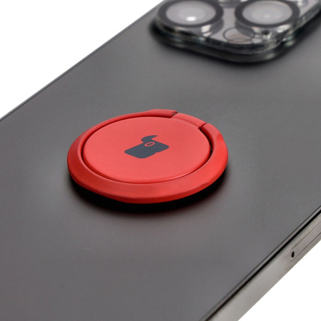 Uchwyt na palec Bizon Accessories Ring Turtle uniwersalny, czerwony