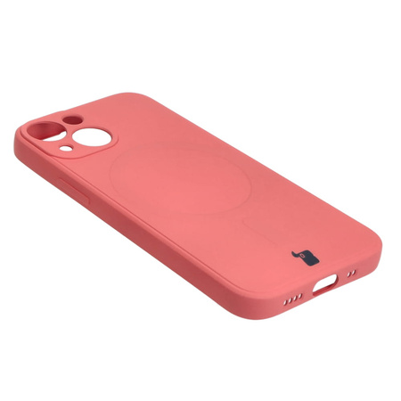 Etui Bizon Case Silicone Magnetic Sq do Apple iPhone 13 Mini, brudny róż