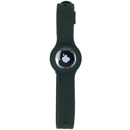 Etui Bizon Case Locator Pets do Apple AirTag, ciemnozielone