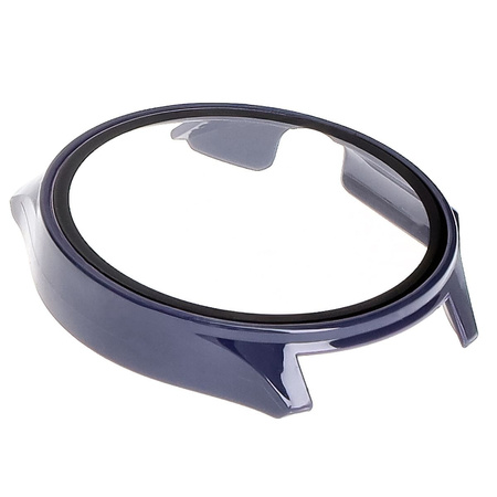 Etui ze szkłem do zegarka Bizon Case Watch Adamo do OnePlus Watch 3 / Oppo Watch X2, niebieskie