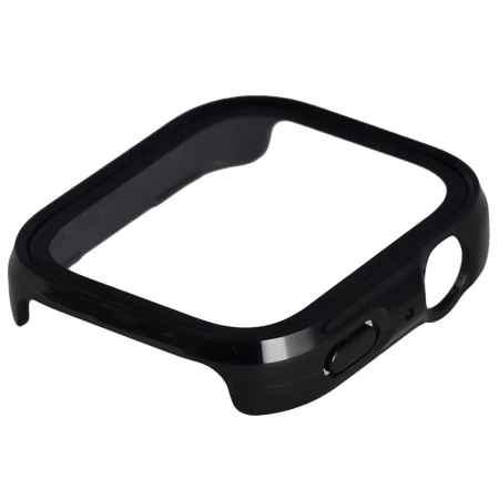 Etui ze szkłem do zegarka Bizon Case Watch Adamo do Huawei Watch Fit 4, czarne