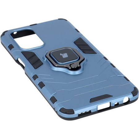 Etui Bizon Case Armor Ring do Oppo A54 5G / A93 5G / A74 5G / OnePlus Nord N200 5G, niebieskie