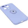 Etui Bizon Case Silicone Ring Sq do iPhone 14 Pro, jasnofioletowe