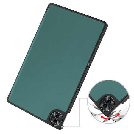 Etui z klapką Bizon Case Tab Croc do Realme Pad 2 11.5, ciemnozielone