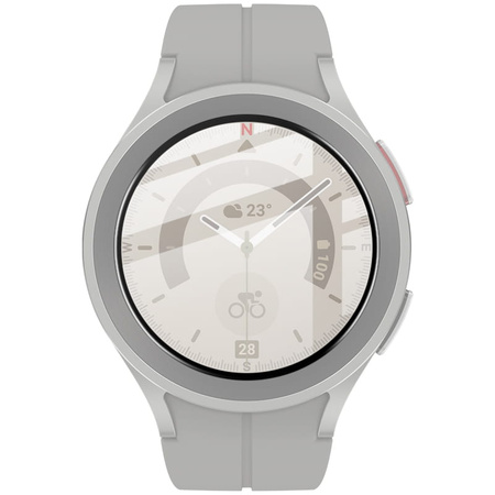 Szkło hybrydowe Bizon Glass Edge dla Galaxy Watch 5 Pro 45 mm, czarne