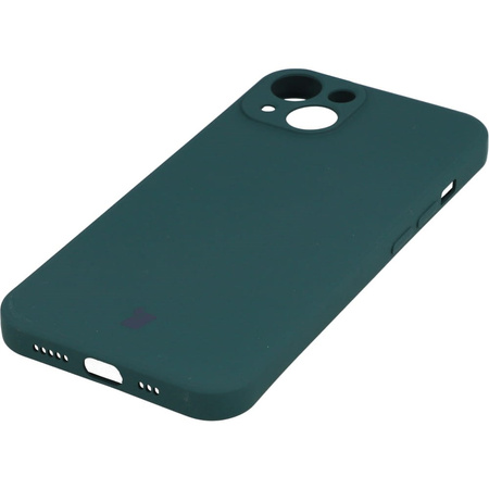 Etui Bizon Case Silicone do iPhone 13, ciemnozielone