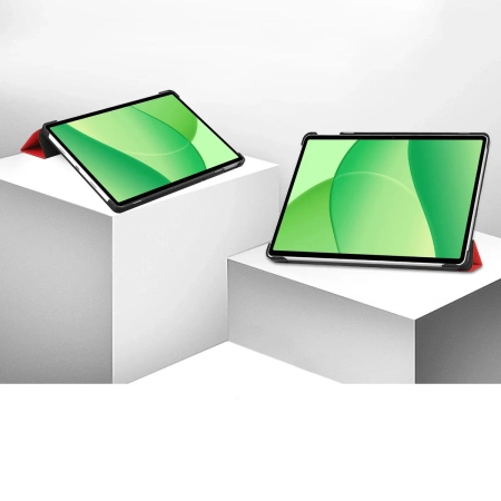 Etui z klapką Bizon Case Tab Croc do OnePlus Pad Lite / Oppo Pad SE, czerwone