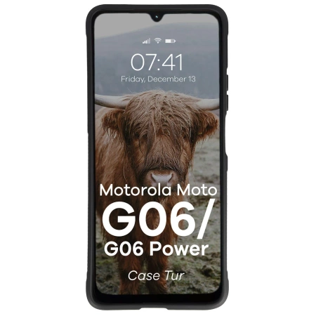 Pancerne etui Bizon Case Tur do Motorola Moto G06 4G / G06 Power 4G, czarne