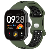 Pasek Bizon Strap Watch Octo do Xiaomi Redmi Watch 5/4 / Smart Band 9/8 Pro, ciemnozielono-czarny