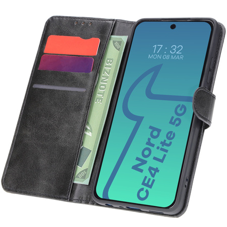 Etui z klapką Bizon Case Pocket do OnePlus Nord CE4 Lite 5G, czarne