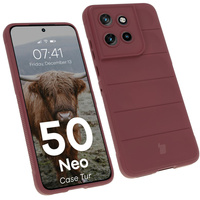Pancerne etui Bizon Case Tur do Motorola Edge 50 Neo, burgundowe