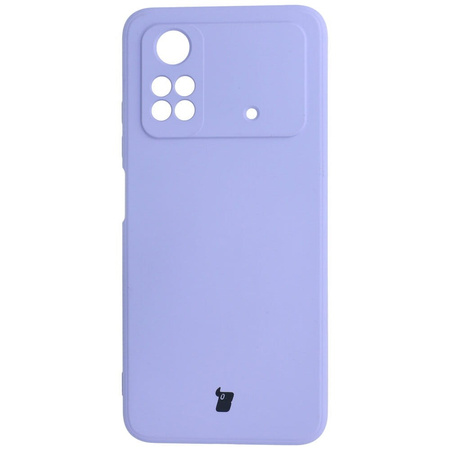 Etui Bizon Case Silicone do Xiaomi Poco M4 Pro 4G, jasnofioletowe