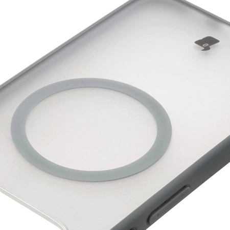 Etui z pierścieniem magnetycznym Bizon Case MatteO do Pixel 10 Pro XL, przydymione-szare