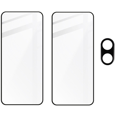 2x Szkło + szybka na aparat BIZON Edge 2 Pack do Nothing Phone 2