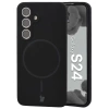 Silikonowe etui z pierścieniem magnetycznym Bizon Soft Case Magnetic do Galaxy S24, czarne