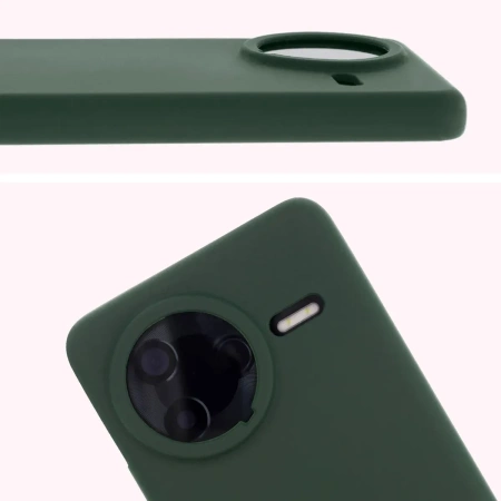Silikonowe etui Bizon Soft Case do Xiaomi POCO F7 Pro, ciemnozielone