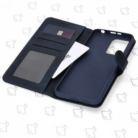 Etui Bizon Case Wallet do Xiaomi Poco X4 GT, granatowe