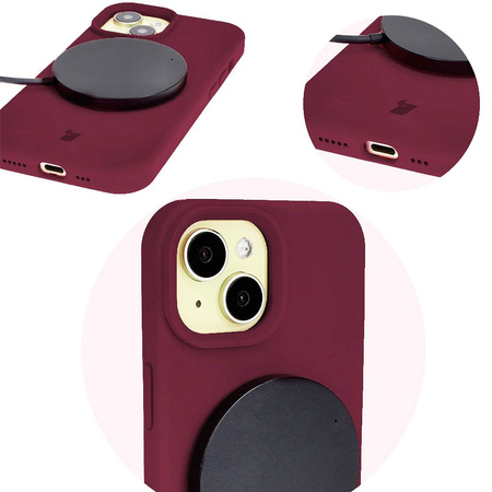 Etui silikonowe Bizon Soft Case do iPhone 15, ciemnofioletowe